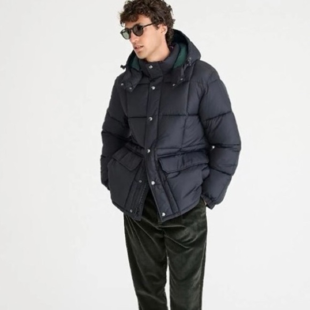 J Crew Nordic Primaloft Insulated Mountain Parka Black Sz Mens L